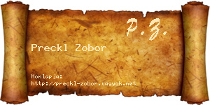 Preckl Zobor névjegykártya